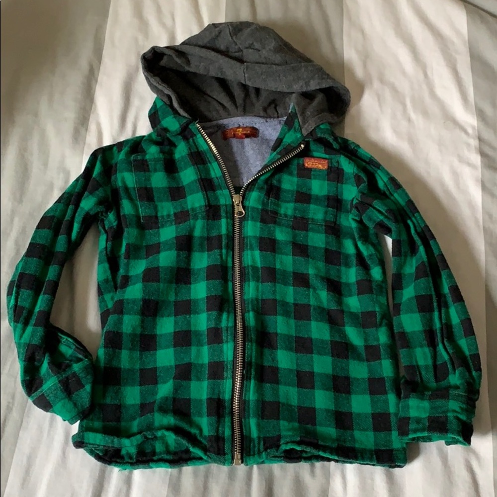 Flannel Zipped Hoodie